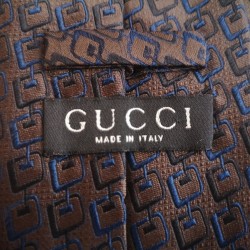 Gucci slips i mørk og blåt mønster