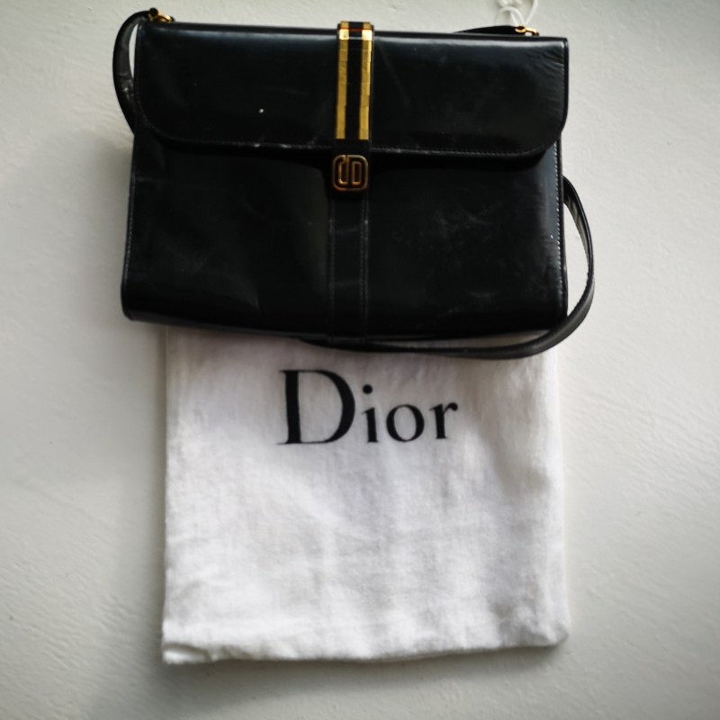 Taske sort læder fra Christian Dior - Tasker - LuxurySales